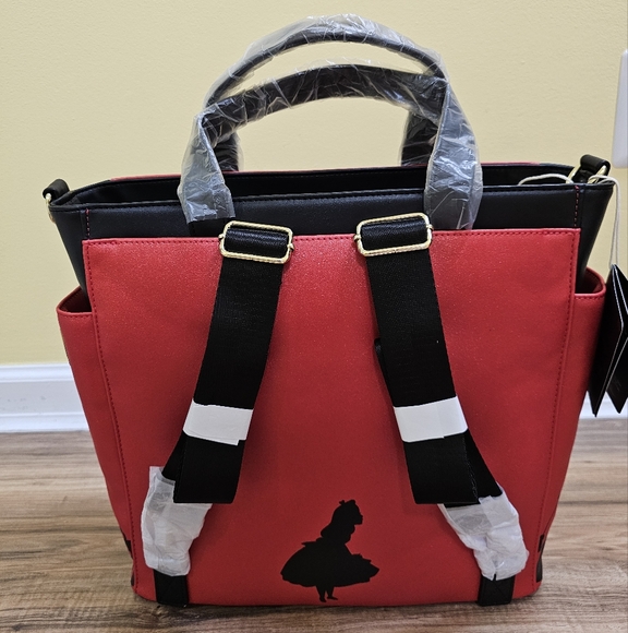 ❤️HOST PICK❤️Loungefly Disney Alice in Wonderland Villains Convertible Tote Bag - Picture 3 of 13